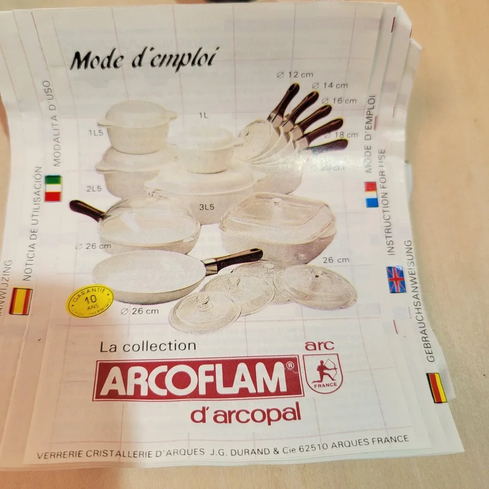 ARCOFLAM d arcopal White Glass Casserole Dish with Lid and‎ Handle
